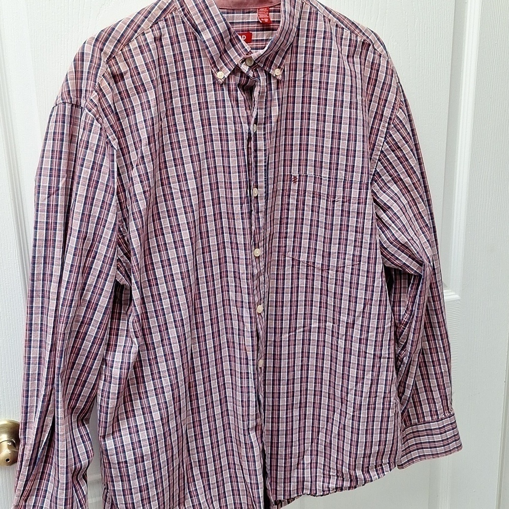 F mens Izod casual long sleeve button regular size shirt XL